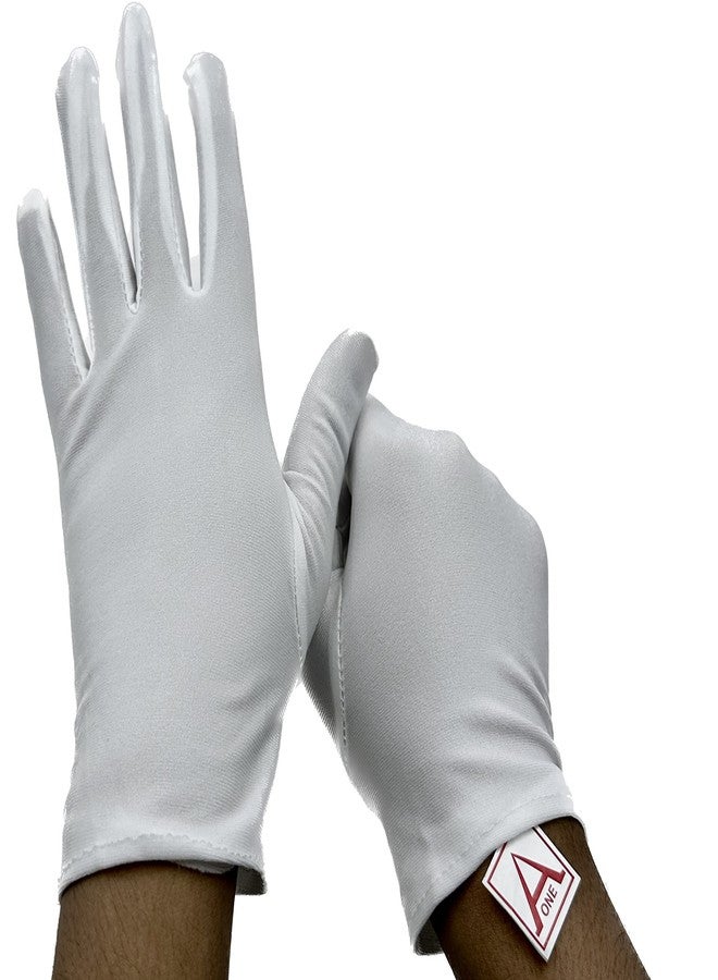 أون قفازات Aone المصنوعة من الألياف الدقيقة، بيضاء اللون، خالية من الوبر، زوج واحد. مقاومة للبقع وبصمات الأصابع، ومصممة لتحمل الخدوش، مثالية للتعامل مع المجوهرات والماس والأحجار الكريمة، ومتاجر الساعات، وللسائقين، وللحماية من الشمس والغبار. - Image 2